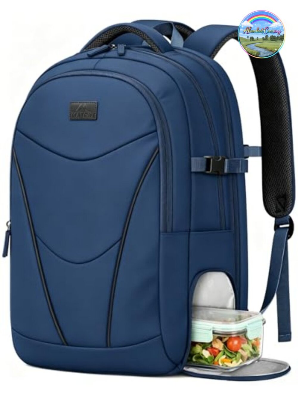 17.3" Laptop Backpack Insulated Lunch Compartment RFID Water Resistant